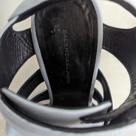 Balenciaga Light Blue Gladiator Heel Sandals Made in Italy - size 38 - Picture 4 of 5